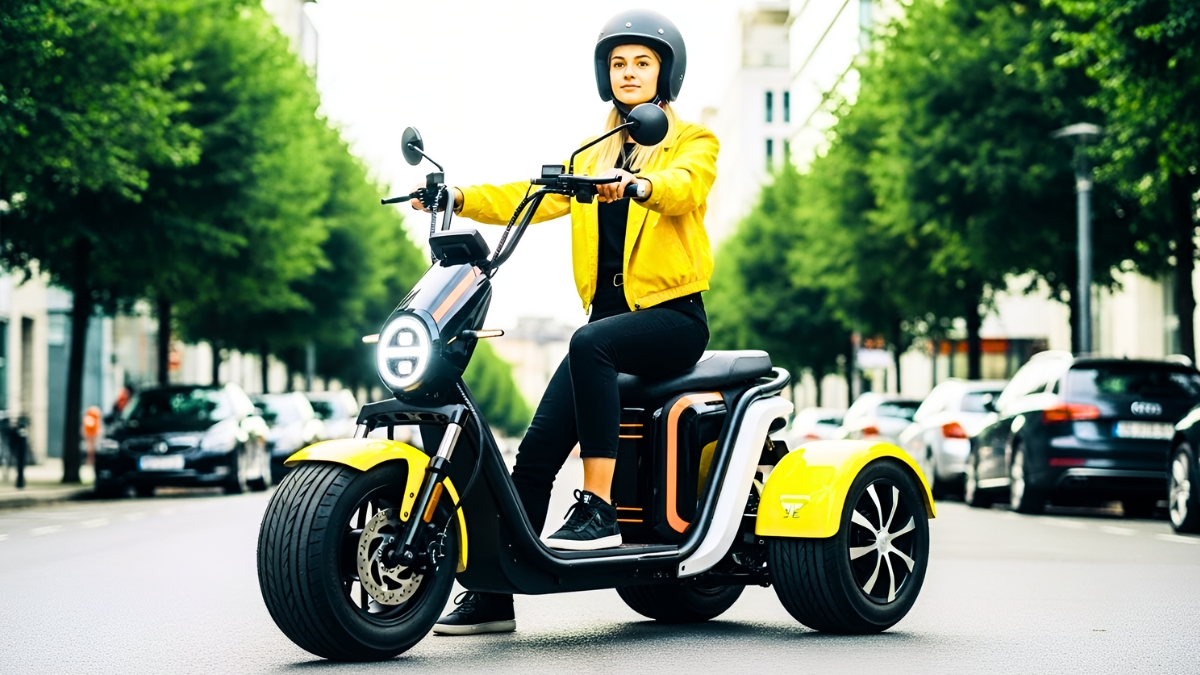 2024 60V 1500W 12Ah Three Wheel Electric Tricycle New Stylish Electric Scooter
