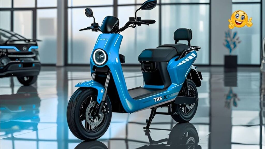2026 TVS XL Electric Moped Unveiled Premium Glossy Red Look and Advanced Technology