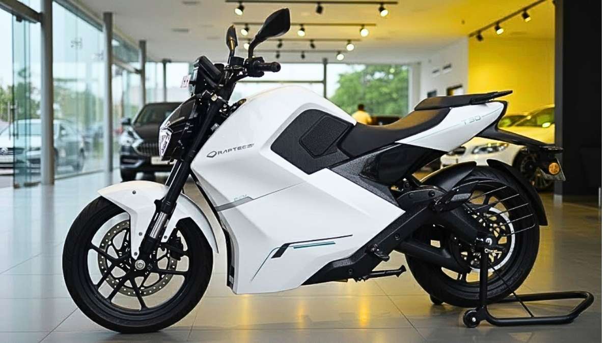 Raptee HV T30 Launch 200 km Range Electric Bike Priced at ₹2.39 Lakh Supports Car Chargers
