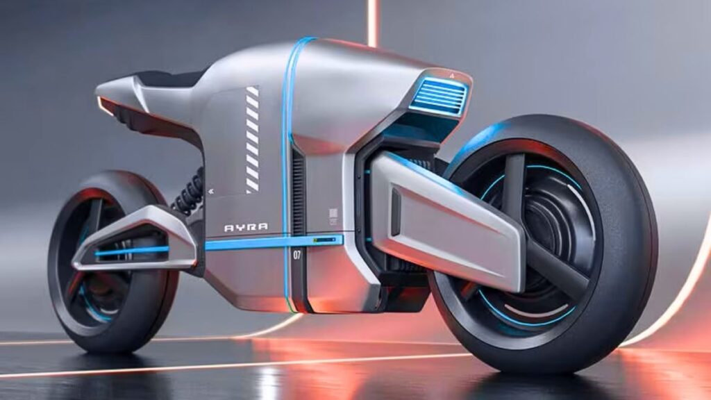 Cyberpunk Cityscape Electric Bikes Futuristic Urban Mobility Concepts